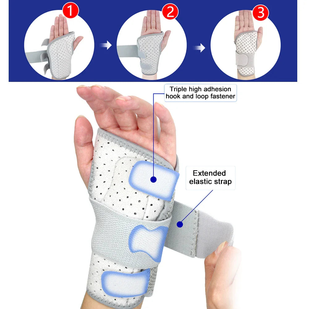 Wrist Brace for Carpal Tunnel — Night Hand Support for Arthritis, Tendonitis, Sprains, and Wrist Pain Relief