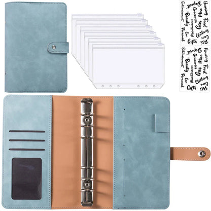 2024 A6 PU Leather Budget Binder Set – Cash Envelopes System with Binder Pockets for Money, Budget Saving & Bill Organizer