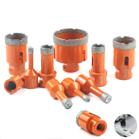 Diamond Brazed Dry Core Drill Bit 6–100mm Hole Saw (1pc) — For Porcelain Tile, Marble, Glass & Granite Cutting
