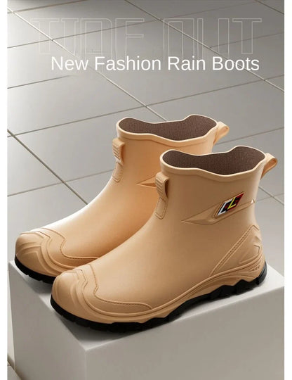 2024 Men's Waterproof Water Boots — Non-Slip Rubber Work Shoes for Outdoor Rain, Camping & Fishing