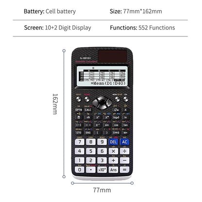 Scientific Calculator 552 Functions – Natural Display Student & Teacher Exam Calculator with Advanced Math Features for School & Teaching Use