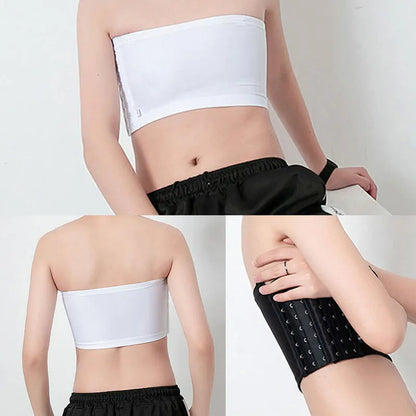 Women’s Chest Binder Crop Top – Flat Breast Binder Bra, Tomboy Body Shaper with Buckle