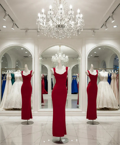 Elegant Red Maxi Party Dress for Women – Sleeveless Long Evening Gown with Bow, Holiday & Birthday Celebration Robe 2025 Fashion Oligai Maxi Style