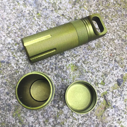 New Aluminum EDC Survival Kit – Waterproof Seal Bottle Capsule, Airtight Pill Case, Outdoor Tools Storage Container