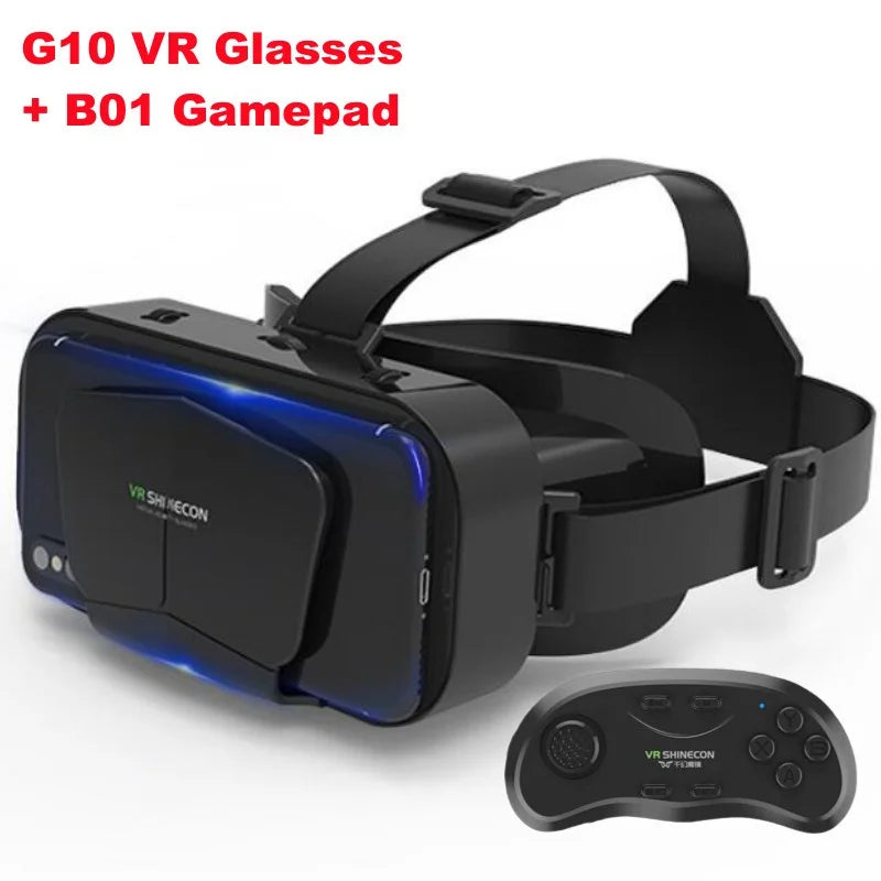 G10 IMAX 3D Virtual Reality Glasses VR Helmet for 4.7-7" Phones - Giant Screen with Game Controller Support