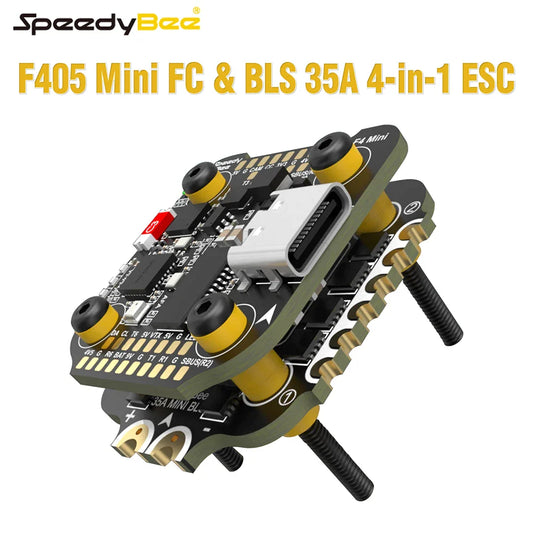 SpeedyBee F405 Mini Stack FC + BLS 35A V2 4-in-1 ESC — 20x20, Dual BECs, 3–6S for FPV Racing