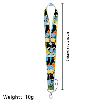 Cartoon Cat Lanyard Keychain – Multifunctional ID Card Badge Holder, Camera USB, Phone Neck Strap Accessories