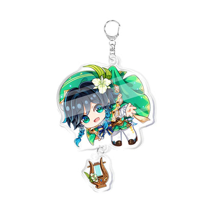 Anime Game Keychain – Atataki Itto, Kunikuzushi, Xiao, Tartaglia & Kazuha Cat Series Cosplay Key Chain