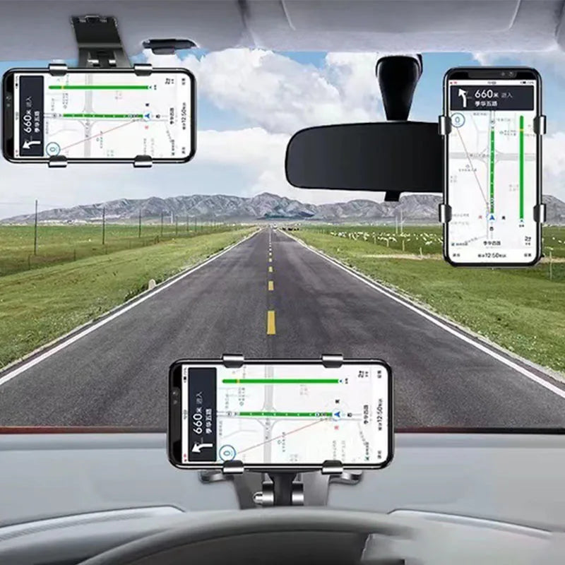 Multi-Function Car Mobile Phone Mount – Instrument Cluster & Rearview Mirror Navigation Bracket