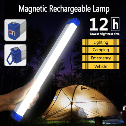 LED Rechargeable USB Lamp Tube – 5V Portable Magnetic Emergency Light for Camping, Outdoor, Vehicle & Night Market Use