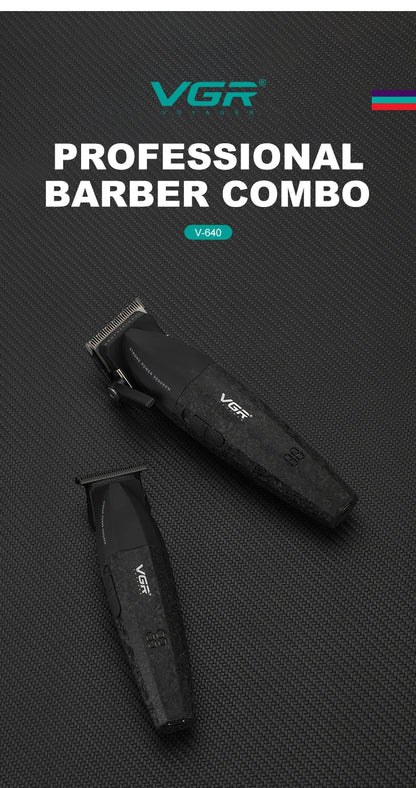 VGR V-640 Hair Trimmer – Professional Electric Hair Clipper, 9000 RPM Metal Trimmer for Men, Barber Hair Cutting Machine