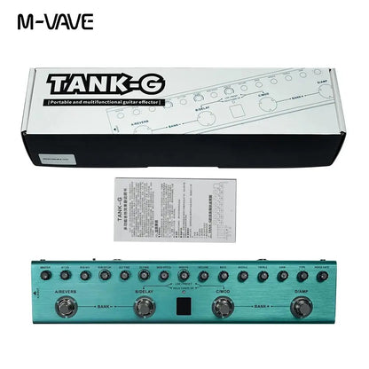 M-VAVE Tank-G Rechargeable Guitar Multi-Effects Pedal with 36 Presets & 9 Preamp Slots
