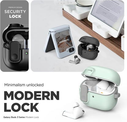 Security Lock Case for Galaxy Buds 3 & Buds 3 Pro – Shockproof Cute Protective Cover for Samsung Galaxy Buds 3
