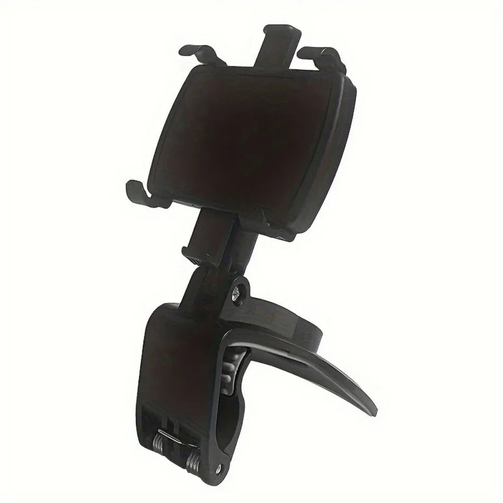 Universal Car Phone Holder - 360° Rotatable Dashboard GPS Mount with Adjustable Clip