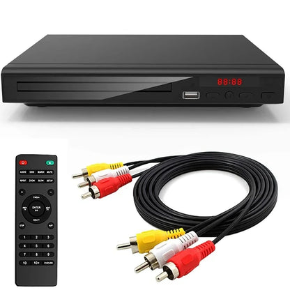 Multi-Region Full HD 1080P DVD Player – Multimedia Digital TV Disc Player for DVD, CD, MP3, MP4, RW, VCD, Home Theater System