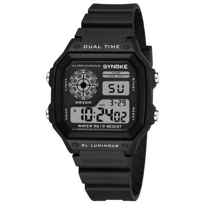 SYNOKE Men's Military Digital Sports Watch – Waterproof Luminous Chronograph Electronic Wristwatch
