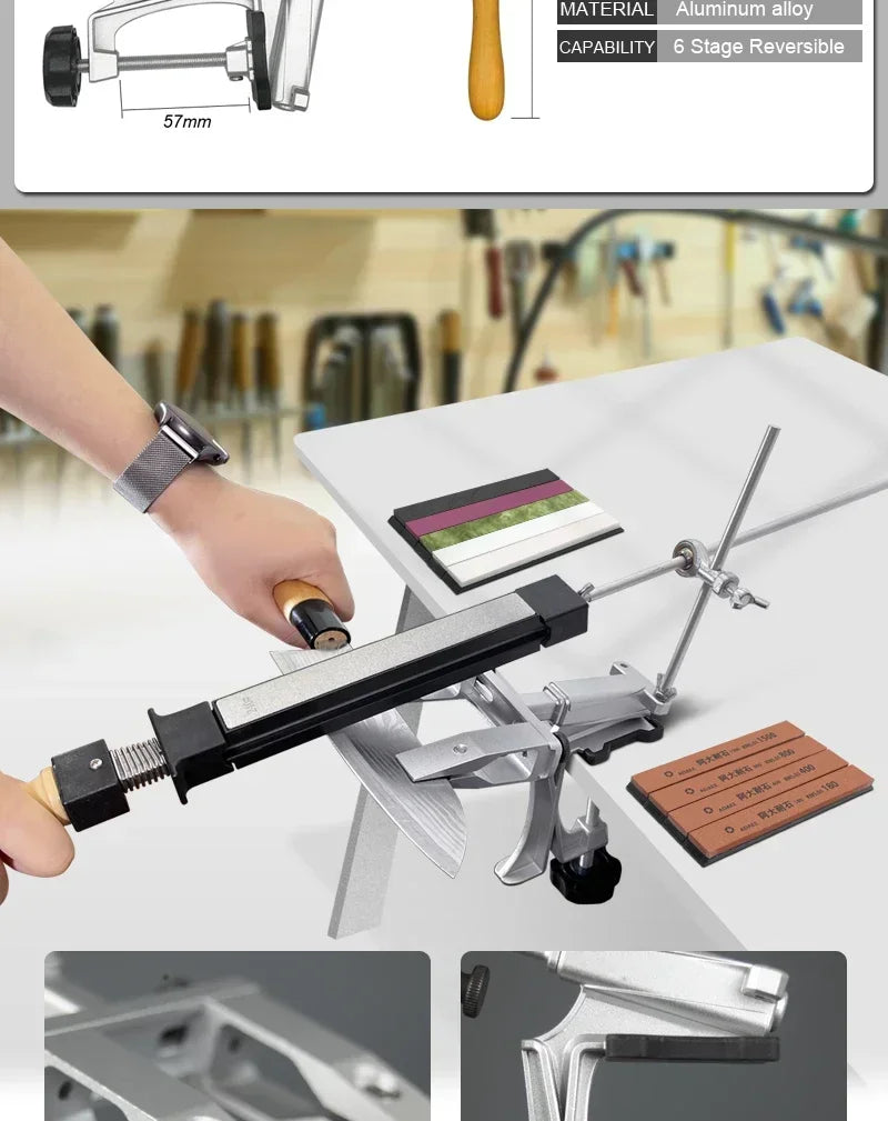 XK 2025 Fixed Knife Sharpener – Professional Kitchen Sharpening Stone & Diamond Whetstone for Angle Grinding & Woodwork