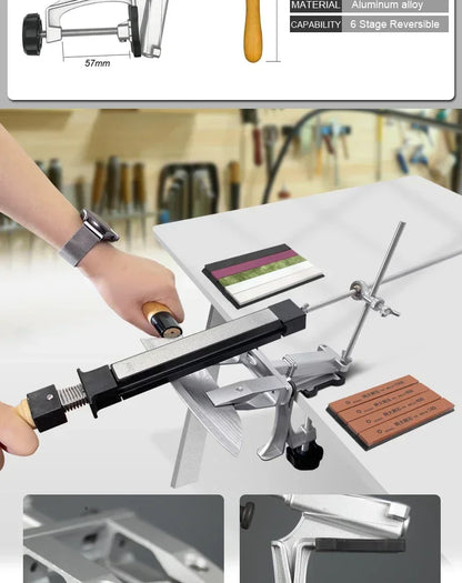 XK 2025 Fixed Knife Sharpener – Professional Kitchen Sharpening Stone & Diamond Whetstone for Angle Grinding & Woodwork