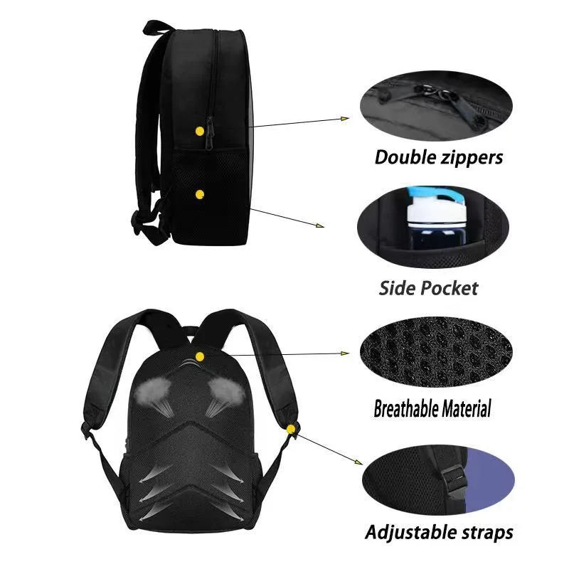 2026 Kids Summer School Backpack - Large Capacity Printed Student Travel Bag with Speaker