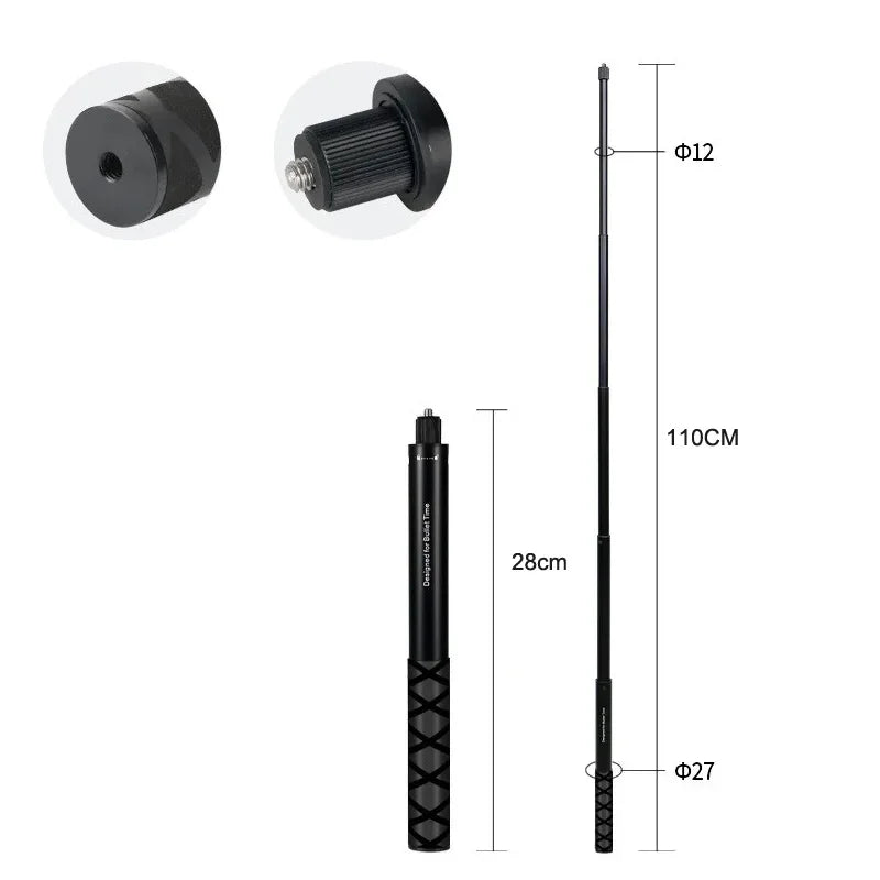 Vamson Invisible Selfie Stick for Insta360 X3 – Rotating Bullet Time Handheld Tripod for GoPro & Insta360 ONE
