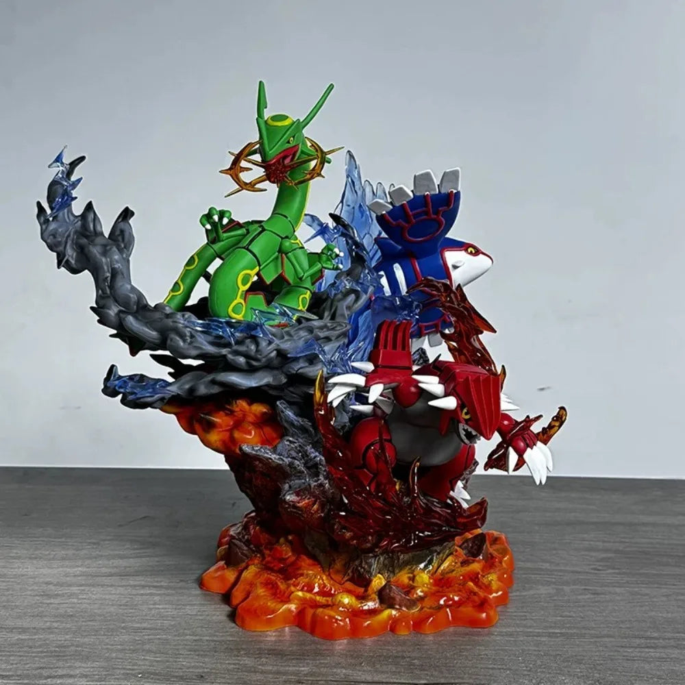 35cm Pokémon Anime Figures – Groudon, Kyogre & Rayquaza PVC Action Toys, Collectible Model for Kids’ Gifts