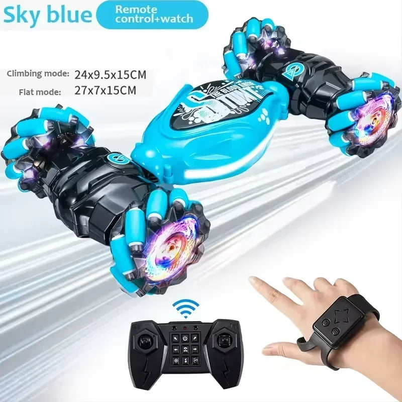 Stunt RC Car 4WD 1:16 – LED Light, Gesture Control, Twist & Climb Remote Controlled Car Toy for Kids