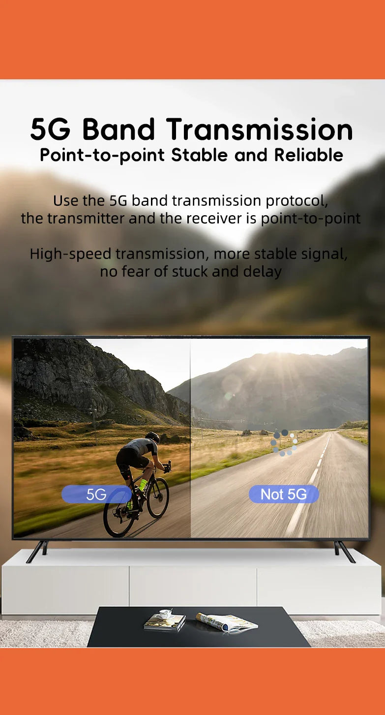 1080P 150m Wireless HDMI Extender – 1 TX to 4 Splitter, Video Transmitter & Receiver for PS4, Camera, Laptop, PC, TV, Monitor & Projector