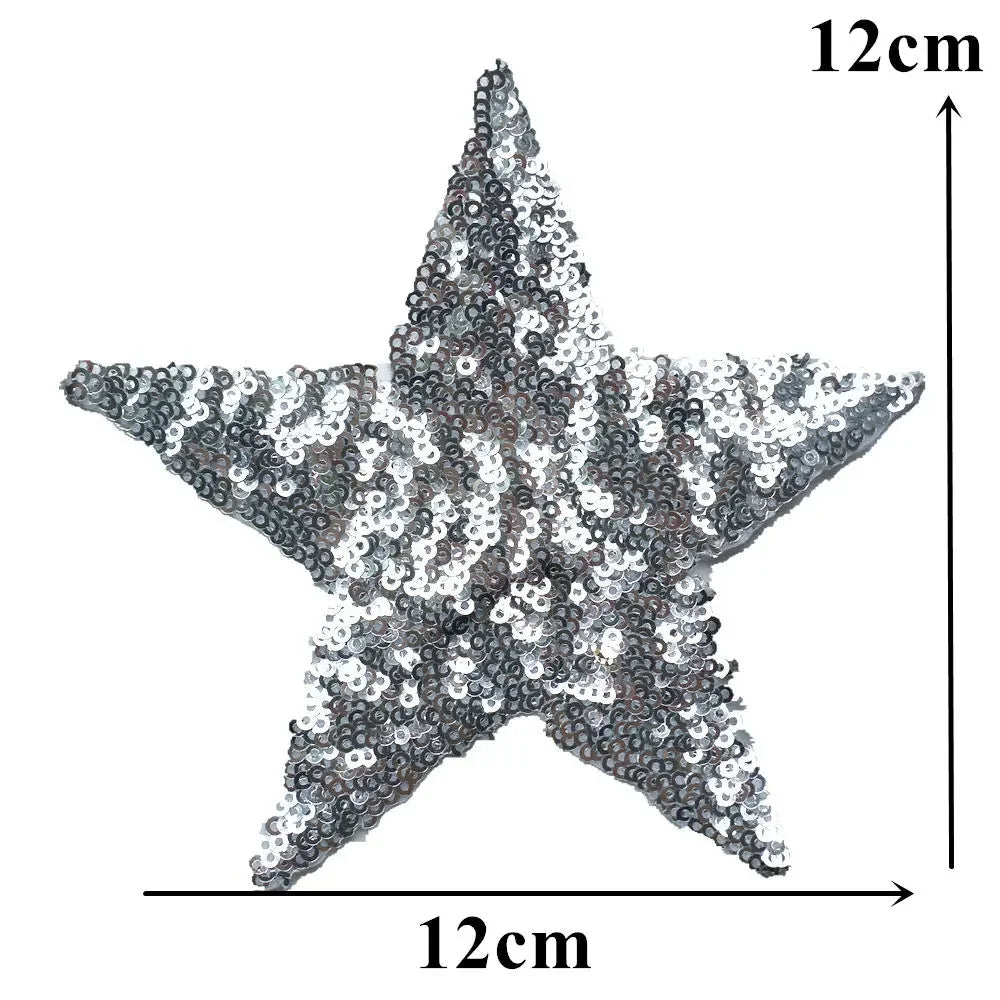 Silver Baroque Sequin Flower Applique – Embroidered Iron-On Patch for Wedding & DIY Crafts