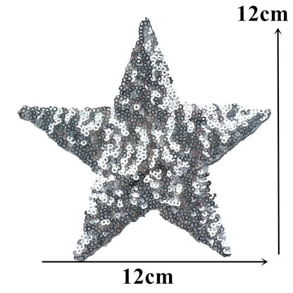 Silver Baroque Sequin Flower Applique – Embroidered Iron-On Patch for Wedding & DIY Crafts