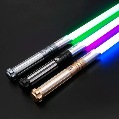 TXQSABER Heavy Dueling Lightsaber – Neo Pixel RGB Laser Saber with Metal Hilt, Smooth Swing Combat Cosplay Luminous Toy for Kids