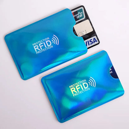 10PCS RFID Card Protector Sleeves - Anti Scan NFC Blocking Aluminum Foil Credit Card Holder