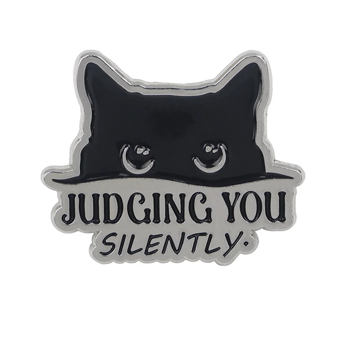 Cute Black Cat Enamel Pin – Animal Brooch Lapel Pin for Backpack, Clothing, Witch Jewelry & Halloween Gifts