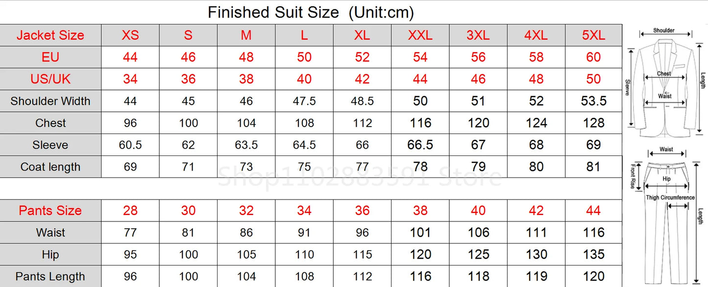 2-Piece Plaid Men’s Suit — Houndstooth Checkered Wedding Groom Tuxedo, Jacket & Pants Fashion Set