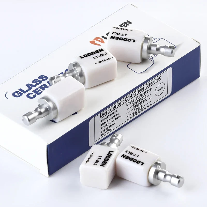 5pcs Lithium Disilicate Blocks for CAD CAM – C14 HT/LH/MT/MO Glass Ceramic Milling Material for Dental Lab