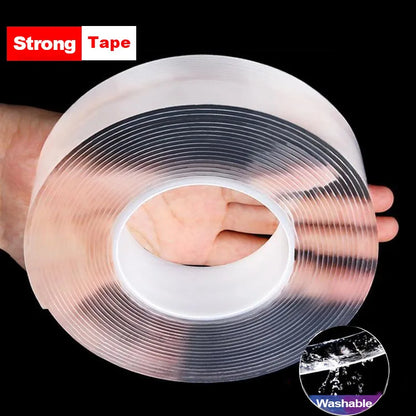 Nano Tape Super Strong Double-Sided Adhesive – Transparent, Reusable, Waterproof & Heat-Resistant for Home & Bathroom Decoration
