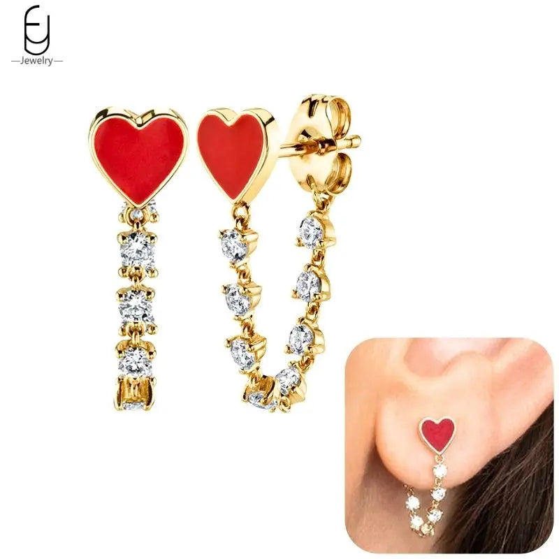 925 Sterling Silver Earrings for Women – Cute Starfish & Shrimp Pendant, Red Chili & Star Enamel Gold Fashion Jewelry