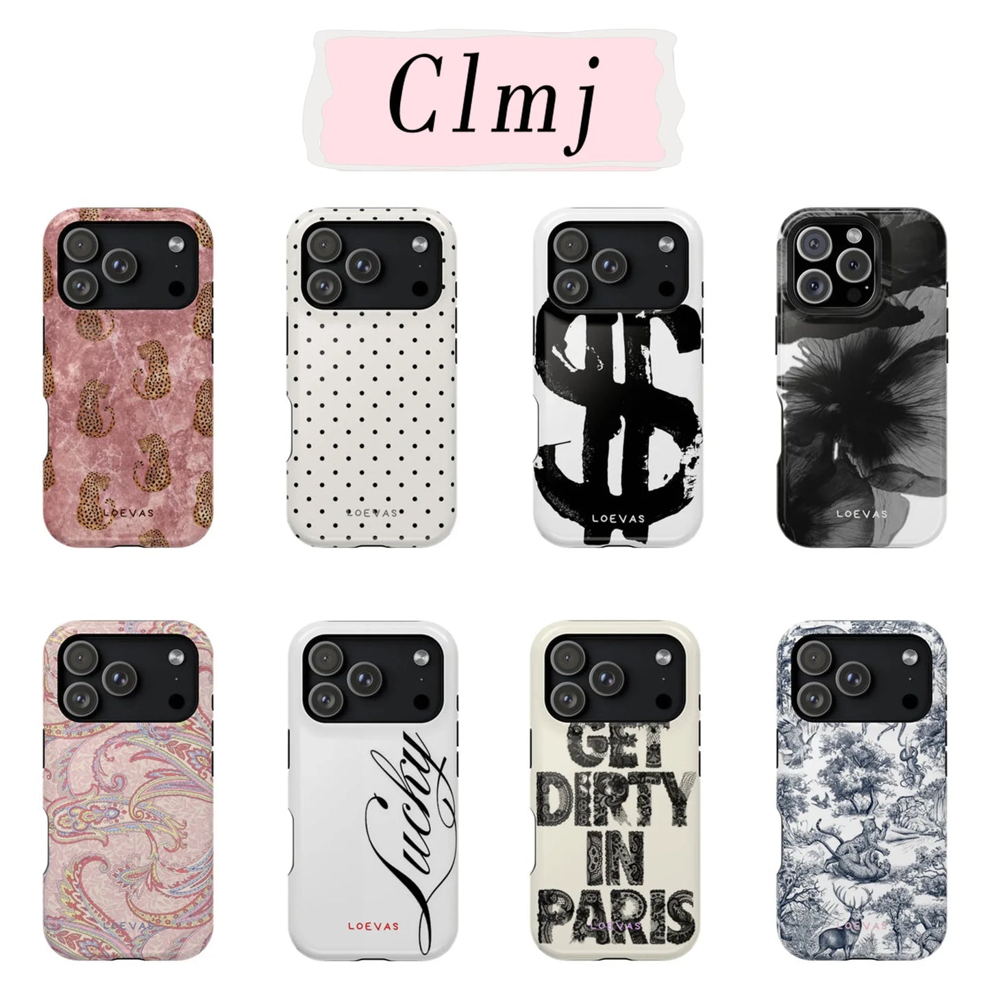 Luxury Polka Dot Flower Phone Case - Double Layer Protective Cover for iPhone 17 17e 16e 16 15 14 13 12 11 X XS XR Pro Max Plus