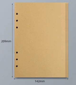 45 Sheets A5 A6 A7 Loose Leaf Notebook Refill – Spiral Binder Pages, Lined, Blank & Grid Craft Paper Stationery
