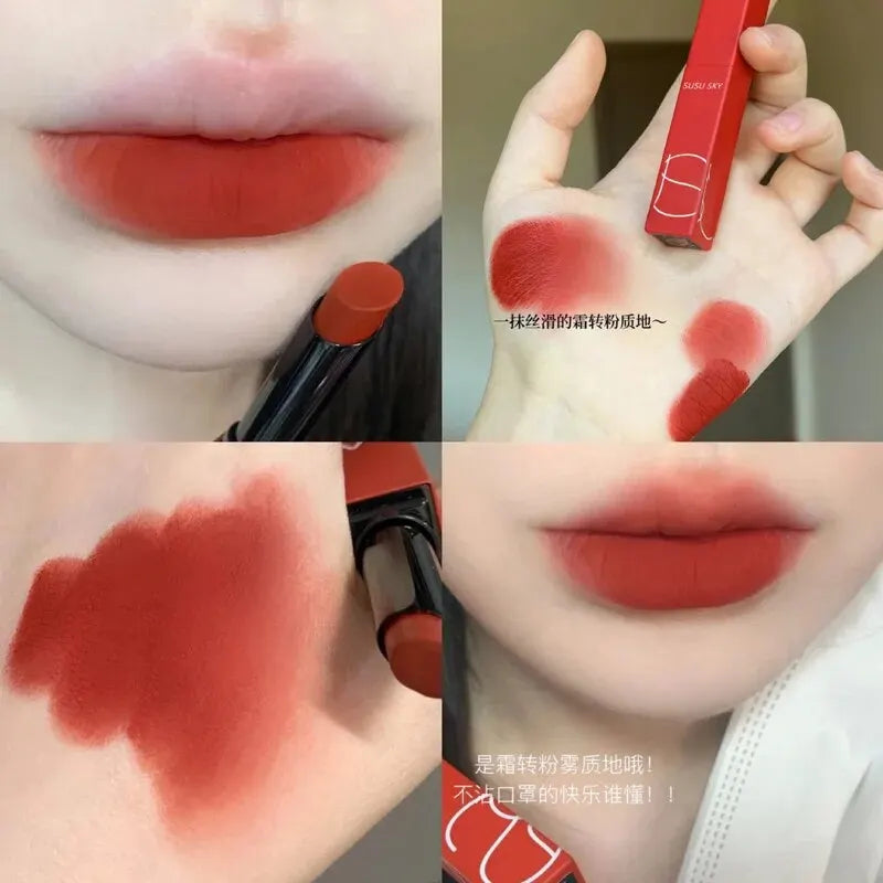 TX010 Matte Lipstick - Waterproof Long-Lasting Dual-Use Lip & Cheek Makeup
