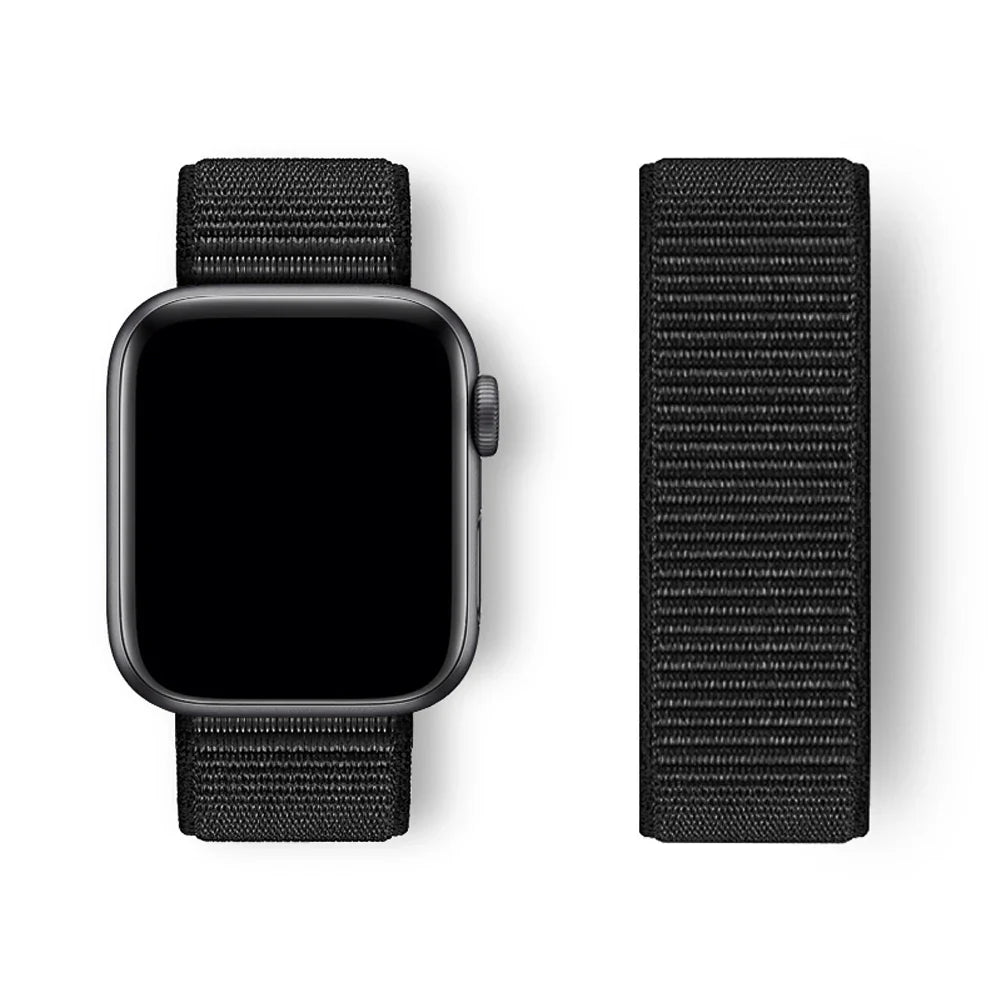 Sport Loop Strap for Apple Watch Band 40mm–49mm – Compatible with Series 3–10, SE & Ultra Adjustable Bracelet