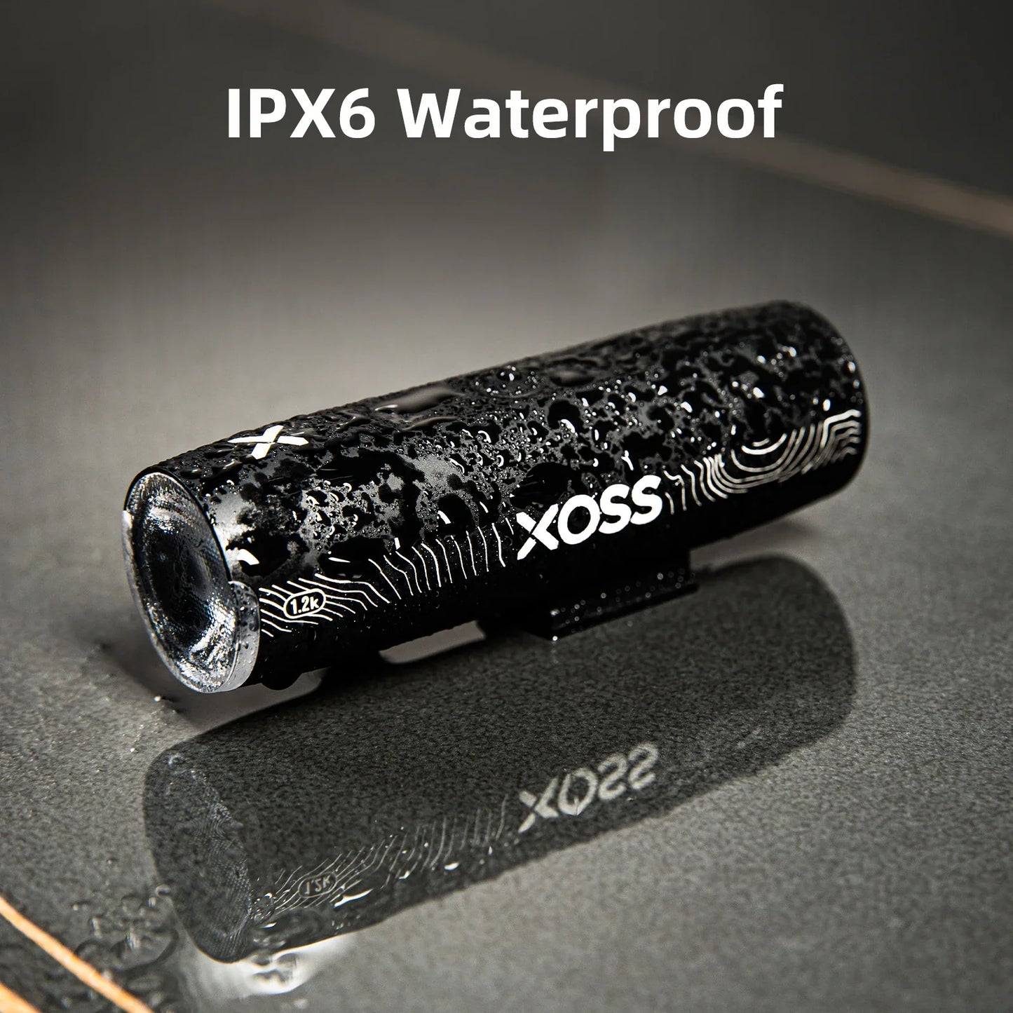 XOSS XL1200 Bike Light – 1200 Lm Waterproof Headlight, Type-C Rechargeable Front Lamp, Aluminum Ultralight Bicycle Flashlight