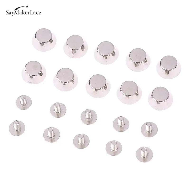 10 Sets Metal Bag Bottom Rivets – DIY Leather Stud Feet Studs for Bag Wear Protection, Strap & Belt Accessories Hardware Kit