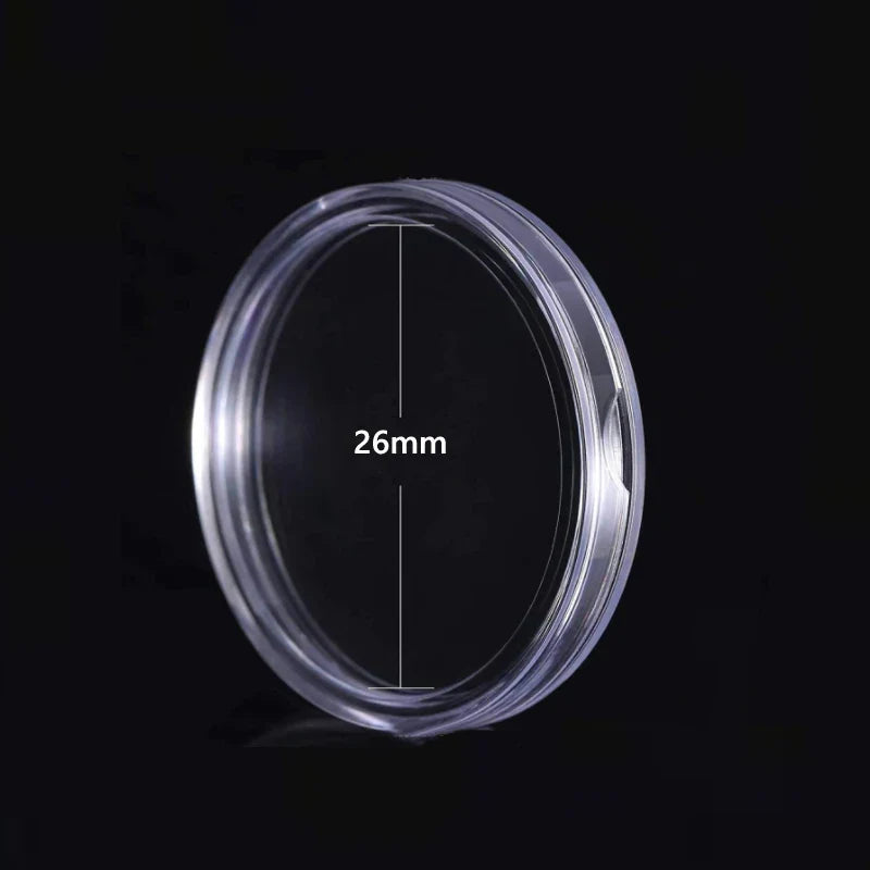 10/25pc Transparent Plastic Coin Capsules – 21-45mm Coin Storage and Collecting Case Holder