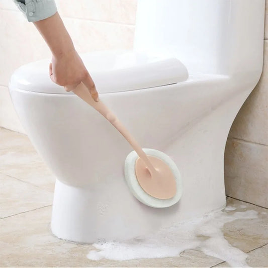 Portable Toilet Brush with Long Handle - Multifunctional Sponge Bathtub, Floor, and Bathroom Cleaning Brush for Home Cleaning