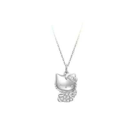Sanrio Hello Kitty Necklace – Diamond Pendant Clavicle Chain for Girls | Birthday & Holiday Gift