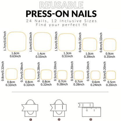 120pcs Short Square French Tip Press-On Toenails – Pink Soft Gel Full Cover False Toe Nail Tips with White Edge Nail Extensions