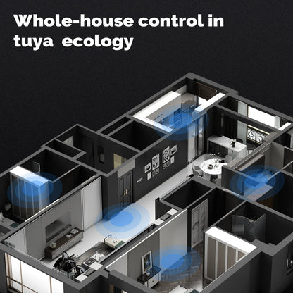 MOES Tuya WiFi Smart 5-Inch Touch Screen US Center Control Panel – Voice Control, Alexa & ZigBee Gateway with Built-in Scene Control