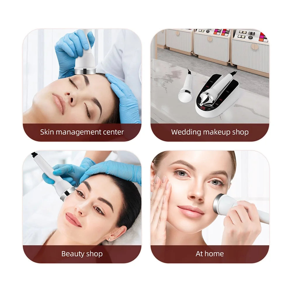 Ultrasound Skin Care Beauty Machine – High-Frequency Facial and Eye Massager for Face Lifting, Deep Cleansing, and SPA Treatment