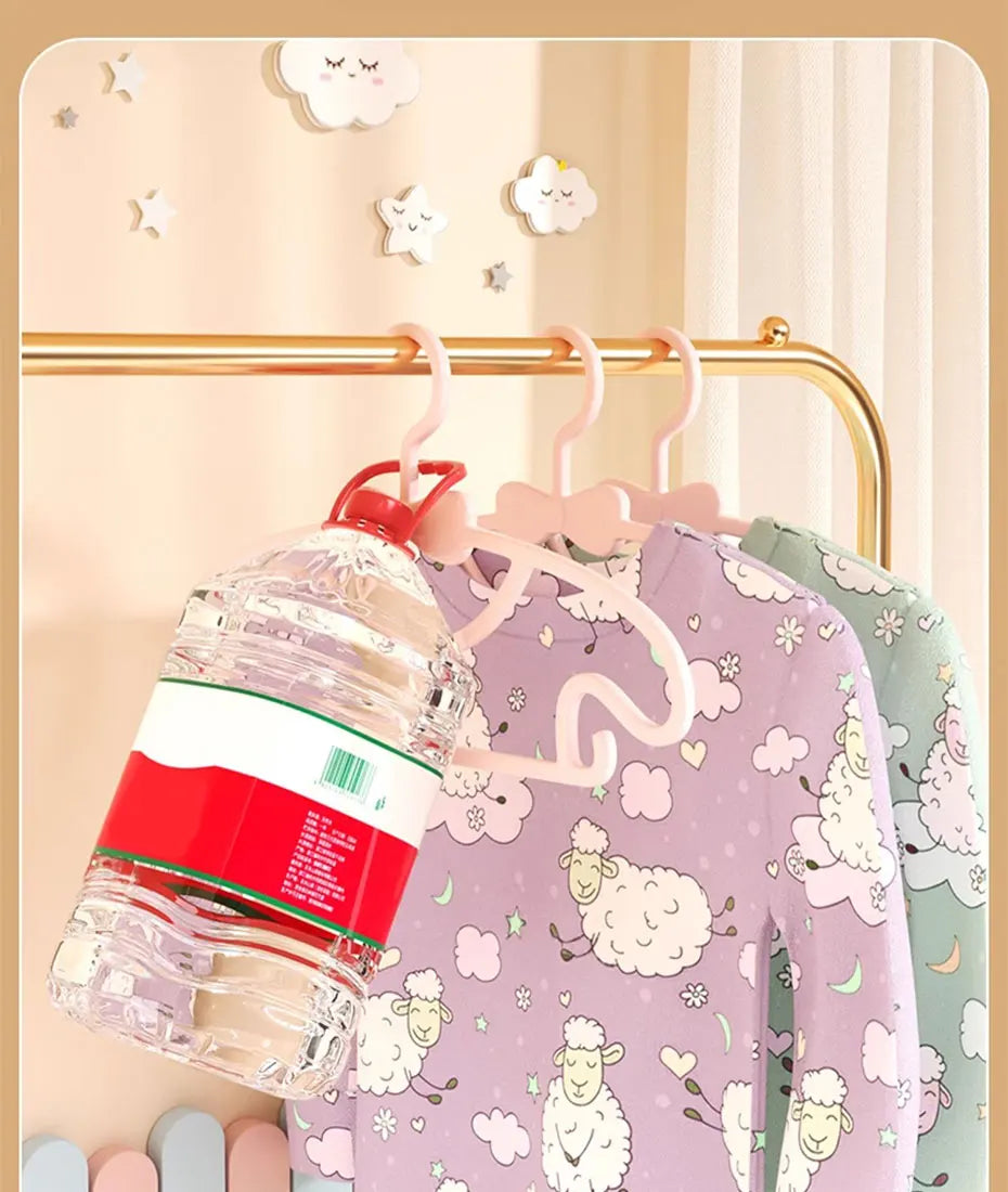 Baby Clothes Hangers – 10PCS Cute Kids Hanger Clips for Closet & Display