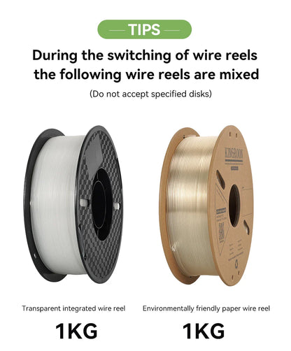 KINGROON 3D Printer Filament 22LBS — 10 Rolls 1KG 1.75mm PETG & PLA, Eco-Friendly Mixed Colors, High Toughness